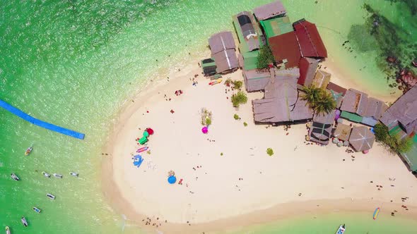 Aerial view of beach at Koh Khai, Andaman sea in Phuket island. Thailand