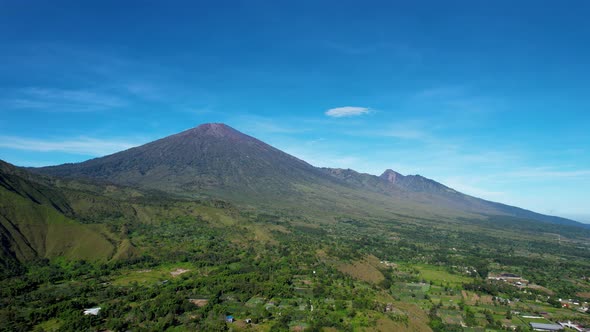 Aerial view of some agricultural fields in Sembalun