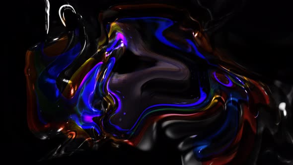 Background Oily Marble Liquid Animation, Abstract Oily Liquid Animated