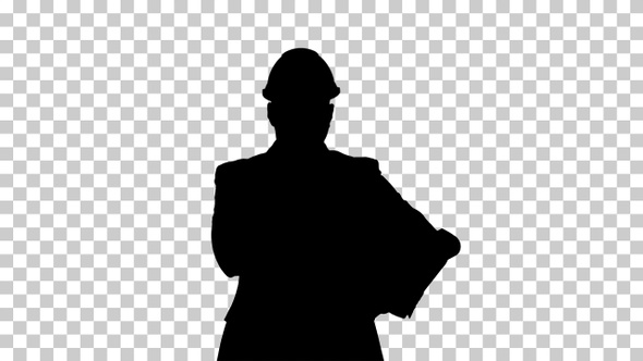 Silhouette Concept of start up business architects, engineer alt