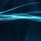 Abstract wavy lines technology background with particles blue light wave effect - VideoHive Item for Sale