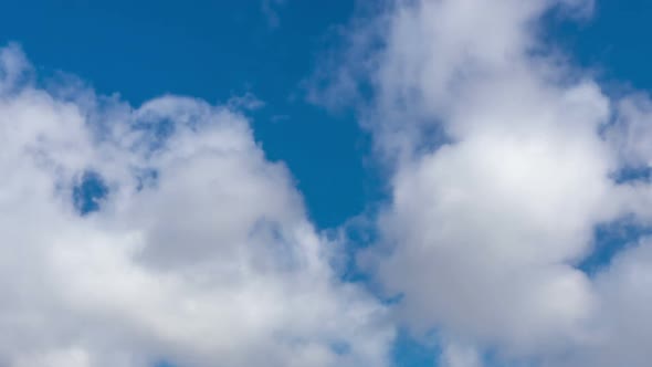 Time Lapse of Moving Clouds in Blue Sky