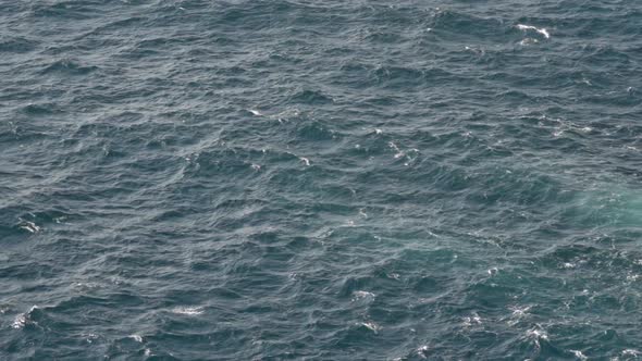 High Angle Shot Of Sea