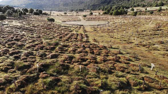 Sad Hill Cemetery in Spain. Aerial View