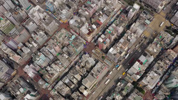 Top view of Hong Kong city