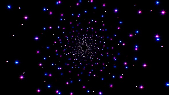 Spiral Neon Dust Particles Loop