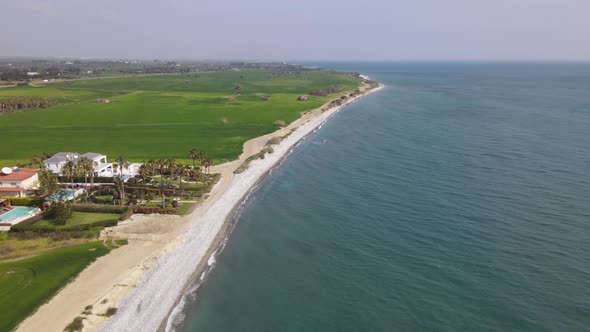 Day views of the mediterranean sea. Shooting from a drone.