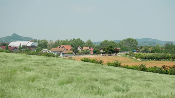 Picturesque Scenery Of Anseong Farmland, Rural Scene In Anseong, Gyeonggi-do, South Korea. wide