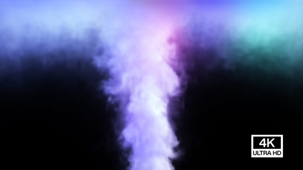 Colourful Smoke Going Up And Hitting Ceiling