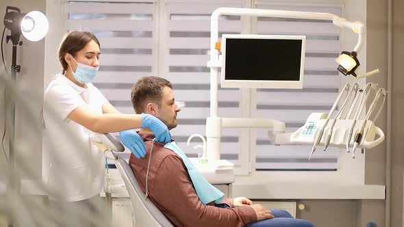 A person who treats teeth examined by a dentist, healthy teeth