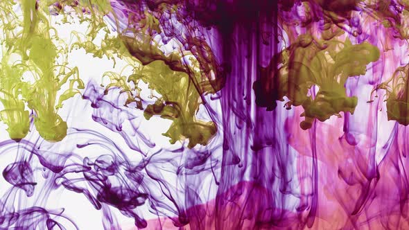 Colorful Color Ink Drops In Water 11