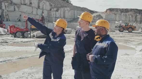 Workers Talking in Granite Quarry