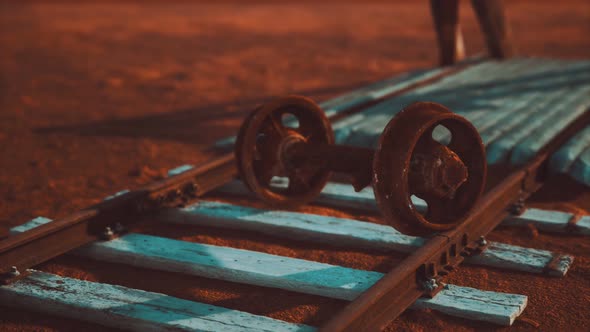 Abandoned Railway Tracks in the Desert