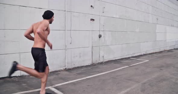 Athletic Male Workout Crossfit Slow-Motion