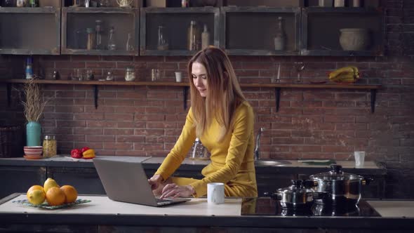 Female Chatting with Friend Use Wireless