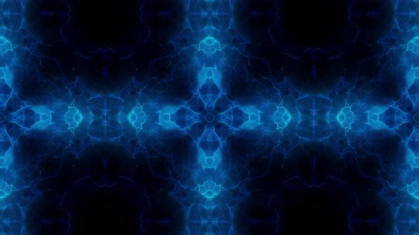Dark Blue Energy Kaleidoscope Loop 4K 05