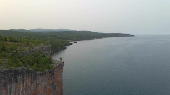 Palisade head aerial view in North Shore Minnesota by Lake Superior