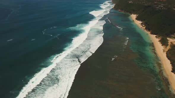 Aerial View Beautiful Beach