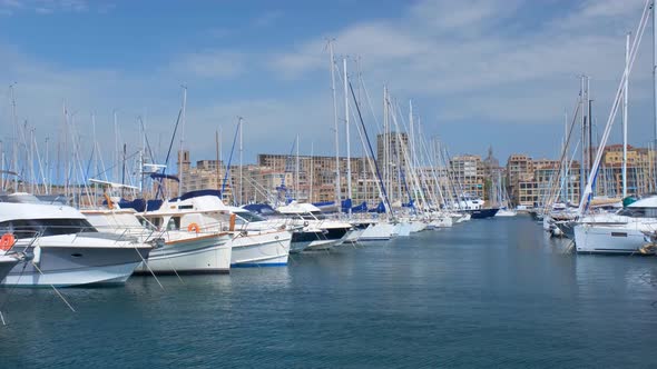 Marseille Old Port with Yachts. Marseille, France