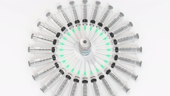 Vial with Hepatitis B Vaccine and Syringes alt