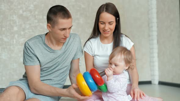 Happy Family Playing at Home