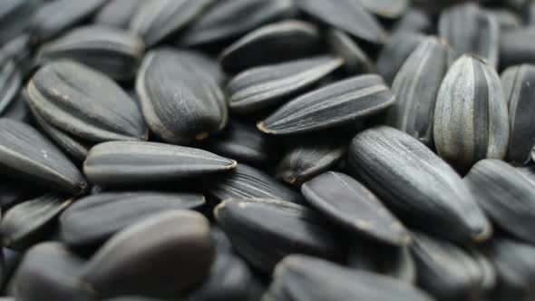 Slow Rotation of the Heap of Sunflower Seeds