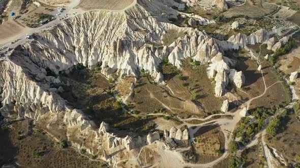 Landscapes of Cappadocia Shot on a Drone Turkey