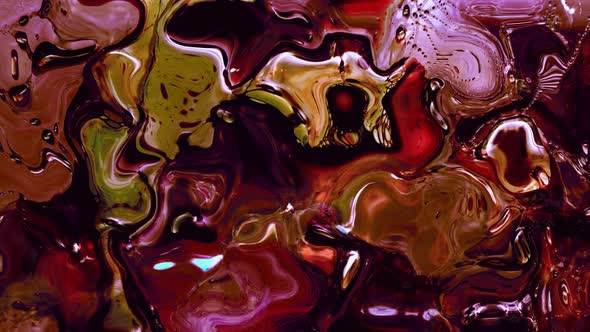 Background Black Brown Green Red Shiny Marble Liquid Animation
