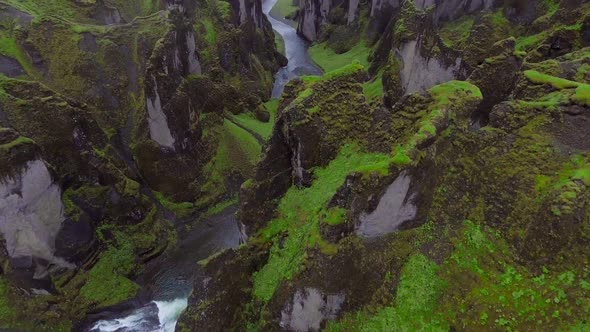 Unique Landscape of Fjadrargljufur in Iceland