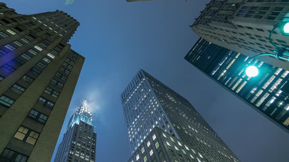 4K Skyscrapers Low Angle