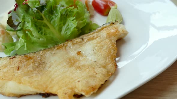 Cod fish meat steak