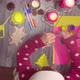 Little Girl's Hands Painting a Christmas tree - VideoHive Item for Sale