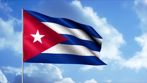 The flag of Cuba