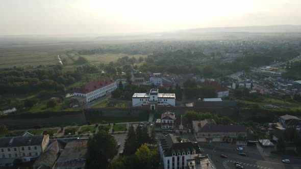 Aerial Shot Dubno Castle, Ukraine