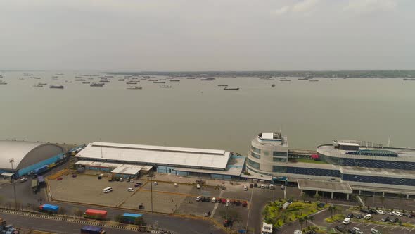 Cargo and Passenger Seaport in Surabaya, Java, Indonesia