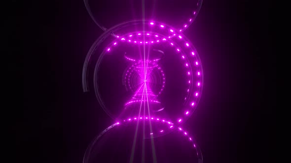 4k Pink Radial Lights Tunnel