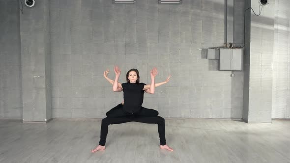 Modern Style Dancers Working Out in Studio