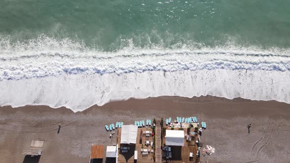 Aerial View Antalya Turkey  Resort Town Seashore