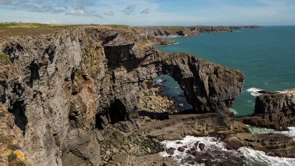 wales green bridge coast pembrokeshire nature timelpase