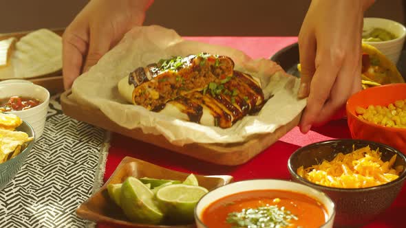 Mexican Food on Table Closeup