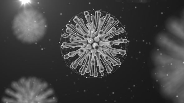 Microscopic View Of A Virus Cell Background V6