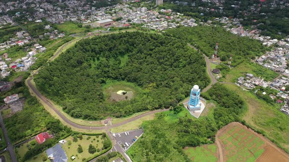 Beautiful nature in old volcano of Mauritius island