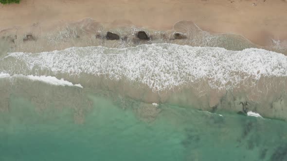 Drone view of Punta Uva beach in Costa Rica