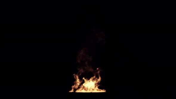 Fire Flame on Ground Loop 4K alt