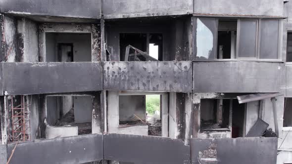 War in Ukraine  Destroyed Building in Borodyanka Bucha District