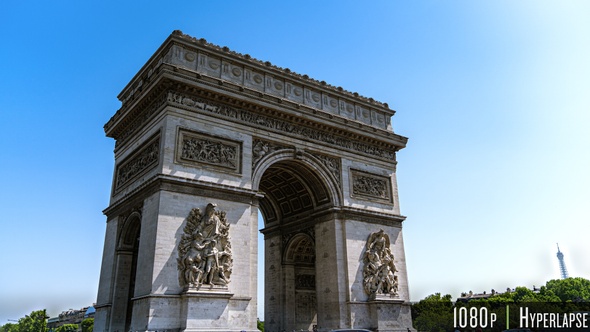 Time Lapse Arc de Triomphe in Paris Arch of Triumph at France