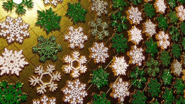 Rotating Golden Snowflakes Glitter 25 alt