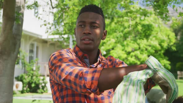 Man gardening