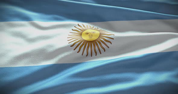 Argentina Loop waving flag 4K