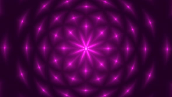 Pink Color Glowing Star Particle Hypnotic Background